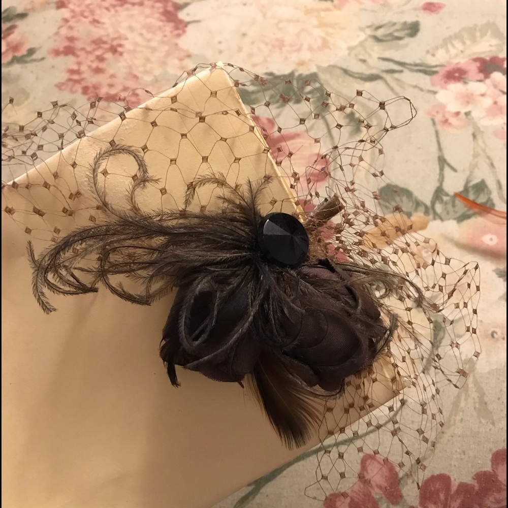 Sexy Black Floral Hairpin with mesh